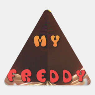 Pegatina Triangular Impresión fresca de mi Freddy Art