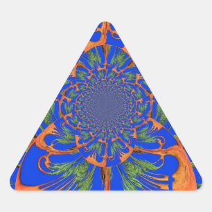 Pegatina Triangular Impresión/gráfico de árbol de acacia Kaleidoscope