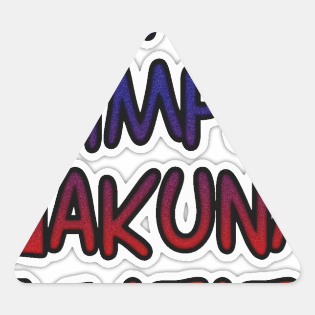 Pegatina Triangular Imprimir Arte Manténlo Simple Hakuna Matata (Anverso)
