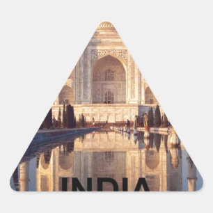 Pegatina Triangular India Taj-mahal angie