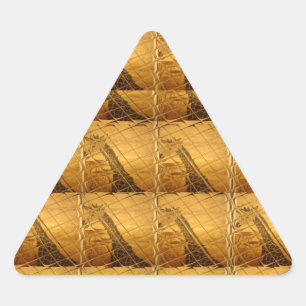 Pegatina Triangular Infinity Golden Giraffe Animal Motiart Print