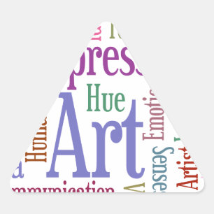 Pegatina Triangular Inspiración artística de palabras de artista creat