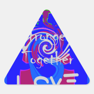 Pegatina Triangular Inspiración EE. UU. Somos Más Fuertes Juntos Con A