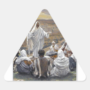 Pegatina Triangular Inspirador Jesús Biblia Fe Esperanza Amor