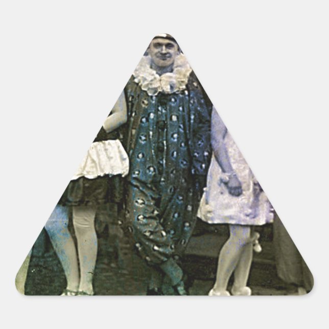 Pegatina Triangular Intervalo en el circo (Anverso)