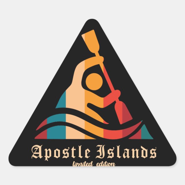 Pegatina Triangular Islas Kayak (Anverso)