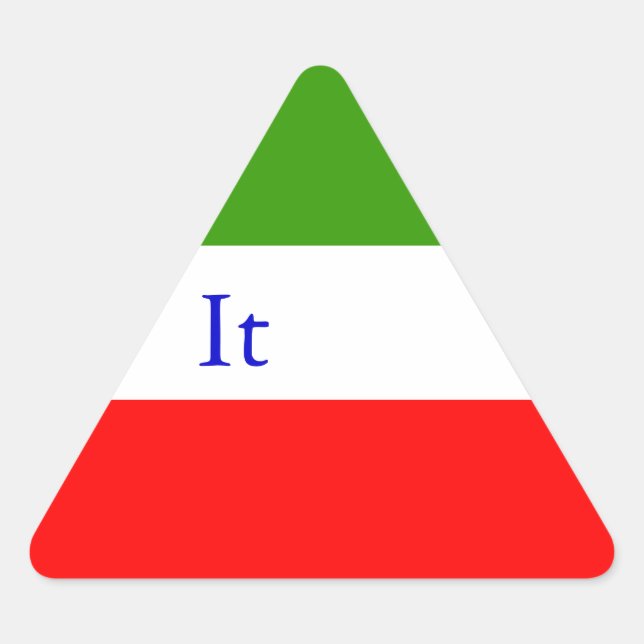PEGATINA TRIANGULAR ITALIA (Anverso)