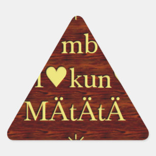 Pegatina Triangular Jambo Hakuna Matata: Dibujo/gráfico de arte africa