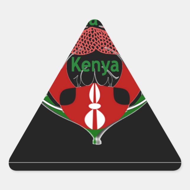 Pegatina Triangular Jambo Kenya (Anverso)