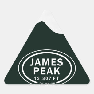 Pegatina Triangular James Peak 13,307 FT 13er Colorado Rocky Mountain