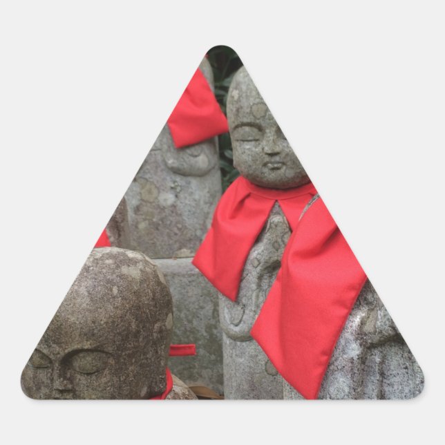 Pegatina Triangular Japón Estilo Guardian Deidad De Los Niños Japón (Anverso)
