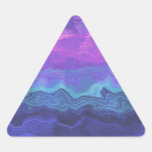 Pegatina Triangular jeweltone agate ombre :