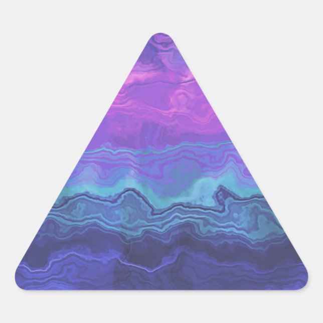 Pegatina Triangular jeweltone agate ombre :  (Anverso)