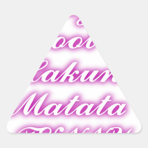 Pegatina Triangular Juega Cool Hakuna Matata .png