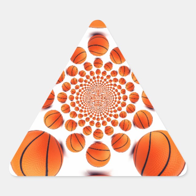 Pegatina Triangular Juego de Baloncesto de Campeones: Visión de la Can (Anverso)