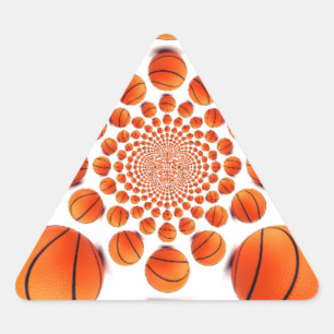 Pegatina Triangular Juego de Baloncesto de Campeones: Visión de la Can