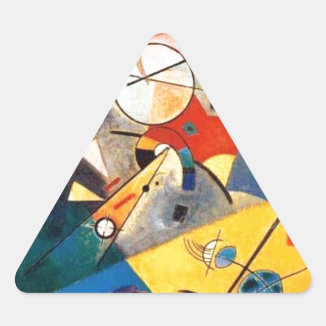 Pegatina Triangular Kandinsky Armonía silenciosa Resumen Arte (Anverso)