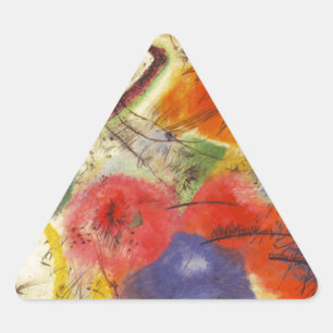 Pegatina Triangular Kandinsky Black Strokes Resumen de pintura