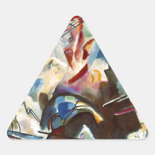 Pegatina Triangular Kandinsky Composición VI Pintura abstracta