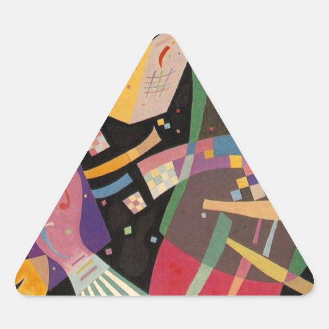 Pegatina Triangular Kandinsky Composition 10 Resumen de pintura (Anverso)