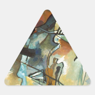 Pegatina Triangular Kandinsky Composition V Pintura abstracta