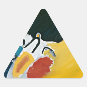Pegatina Triangular Kandinsky Impresión III Concierto Resumen Pintura