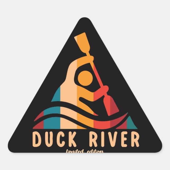 Pegatina Triangular Kayak (Anverso)