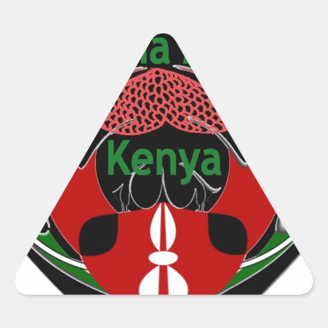 Pegatina Triangular Kenia (Anverso)