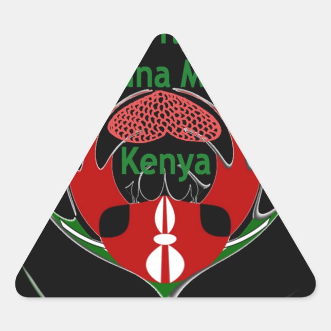 Pegatina Triangular Kenia Raha Hakuna Matata.jpg (Anverso)