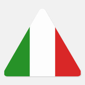 Pegatina Triangular La bandera de Italia