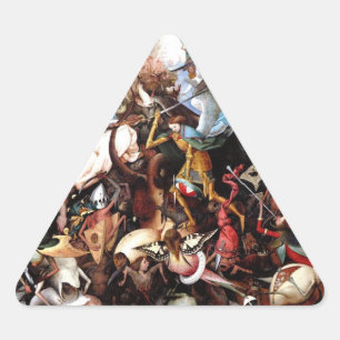 Pegatina Triangular "La caída de los ángeles rebeldes" de Bruegel (156