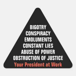 Pegatina Triangular La colusión de la intolerancia Emolumentos Obstruc