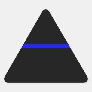 Pegatina Triangular La decoración simbólica y delgada de la línea azul