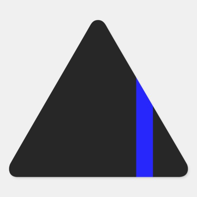Pegatina Triangular La delgada línea azul simbólica en una decoración  (Anverso)