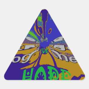 Pegatina Triangular La esperanza de Estados Unidos se fortalece juntos