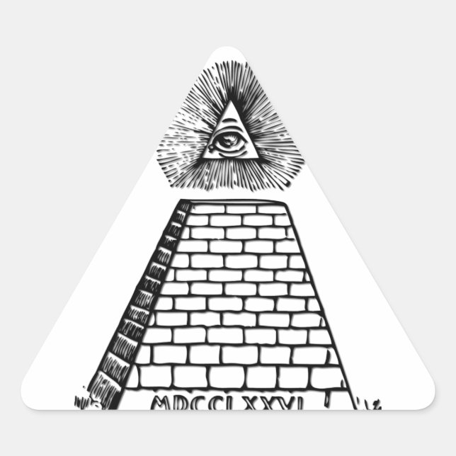 Pegatina Triangular La gran foca de Estados Unidos (Anverso)