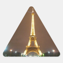 Pegatina Triangular La Hermosa Torre Eiffel