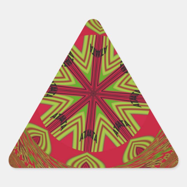 Pegatina Triangular La maravillosa África puede ser diseño tradicional (Anverso)
