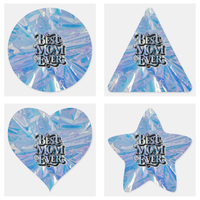 Pegatina Triangular La Mejor Mamá Moderna Y Moderna (Trendy And Modern Best Mom Ever Sticker)