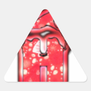 Pegatina Triangular La moderna colección de Sombreros Santa.