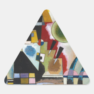 Pegatina Triangular La pintura abstracta de Kandinsky se balancea