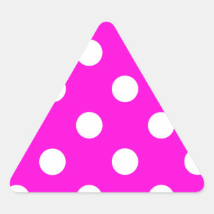 Pegatina Triangular La polka hace magenta #FF00DC
