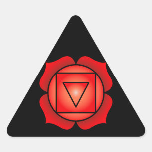Pegatina Triangular La raíz Chakra
