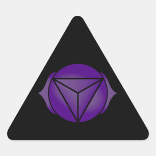 Pegatina Triangular La tercera chakra ocular