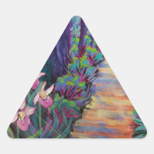 Pegatina Triangular Lady Slippers en el camino