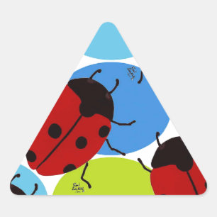PEGATINA TRIANGULAR LADYBUGS