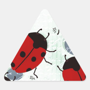 PEGATINA TRIANGULAR LADYBUGS