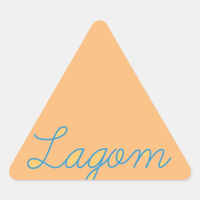 Pegatina Triangular Lagom Sweden (Anverso)