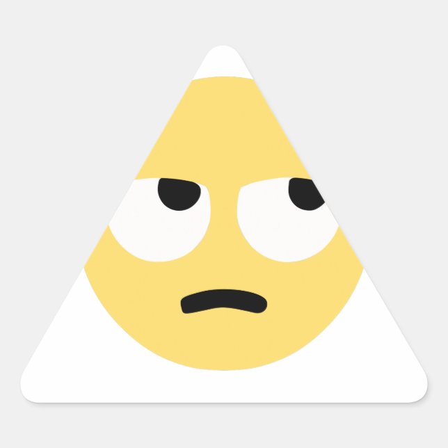 Pegatina Triangular laminación de ojos de emoji (Anverso)