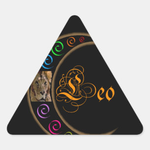 Pegatina Triangular Leo
